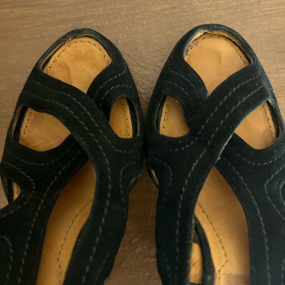 Women’s Givenchy Black Strappy Suede Open-Toe Heels Size 6 - Picture 7 of 8